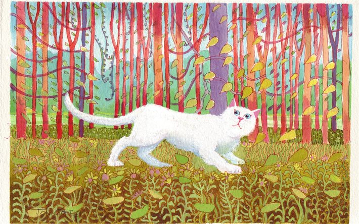 القط بيرسي, ديفيد هوكني, الفنان البريطاني