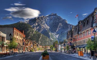 rocky Dağları, şehir, banff, alberta, Kanada