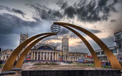 área, kharkiv, estação de trem, ucrânia