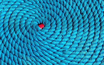 espiral, corda azul, textura