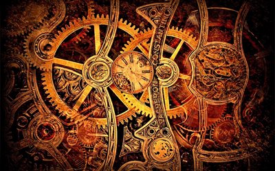 time, gears, texture