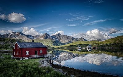 balıkçı köyü, lofoten Adaları, Norveç