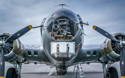 boeing, flying fortress, b-17g, bombardero