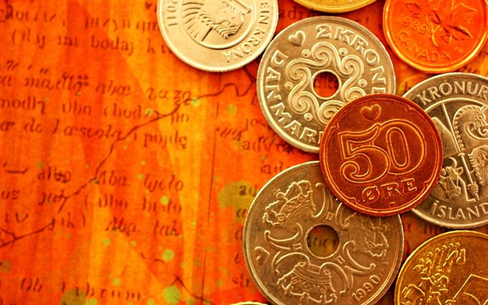 dinamarca, suécia, moedas, dinheiro, euro
