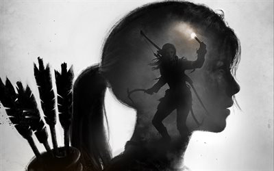 La hausse de la Tomb Raider, d'affiches, de personnages, de Lara Croft