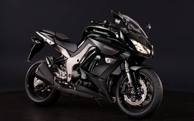 moto sportive, 2016, Kawasaki Z1000SX, superbike, nero kawasaki ninja