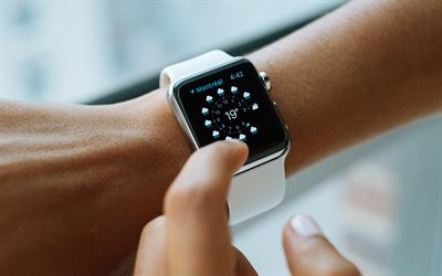 smartwatch, previsão do tempo no smartwatch, dispositivos modernos, previsão do tempo na tela do relógio, relógio no pulso, visualização do tempo