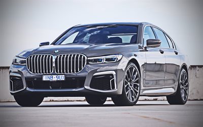 BMW 7-Series, 4k, luxury cars, 2021 cars, G11, Gray BMW 7-Series, 2021 BMW 7-Series, BMW 7-Series G11, german cars, BMW