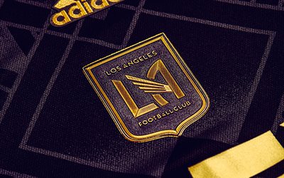 Los Angeles FC logo, American Soccer Club, LAFC, Los Angeles FC, black t-shirt, MLS, USA, Los Angeles, Soccer