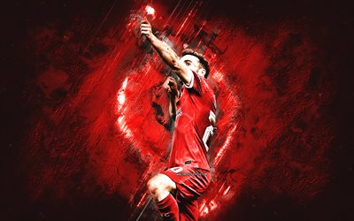 ディオゴ・ジョタ, リバプールfc, ポルトガルのフットボール選手, 赤い石の背景, フットボール, プレミアリーグ, イングランド