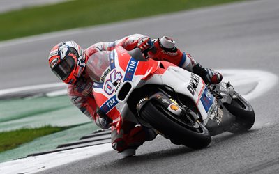 Andrea Dovizioso, MotoGP, Ducati Desmosedici GP16, italiano piloto de motos, anillo de carreras de motos