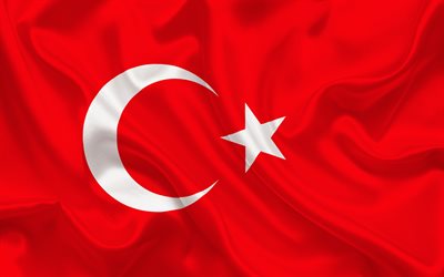 flag of Turkey, European Union, Turkey, silk flag