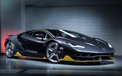 Lamborghini Centenaire, la Fibre de Carbone, en 2017, supercar, italien de voitures de sport, voiture de course, l'Italie, l'accordage, le Centenaire, Lamborghini