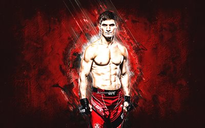 movsar evloev, mma, russischer mixed martial artist, ufc, roter steinhintergrund, ultimate fighting championship, usa
