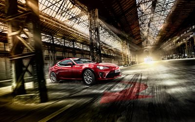Toyota GT86, hareket, 2017 arabalar, sportcars, hız, Toyota