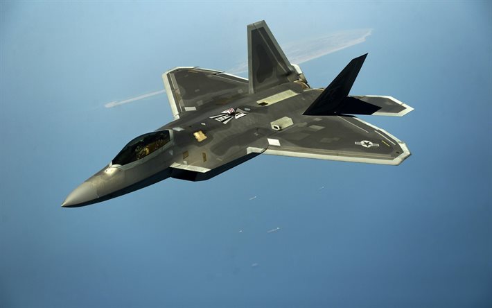 Lockheed Boeing F-22 Raptor, fighters, combat aircraft