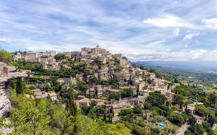 France, Provence, mountains, summer, beautiful architecture