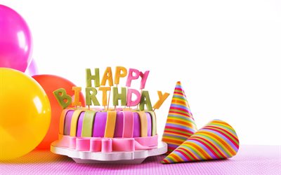 Happy Birthday, birthday cake, birthday, decoration