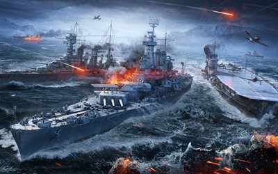 El mundo de los Buques de guerra, batalla de barco, Crucero de Yorck, portaaviones Taiho