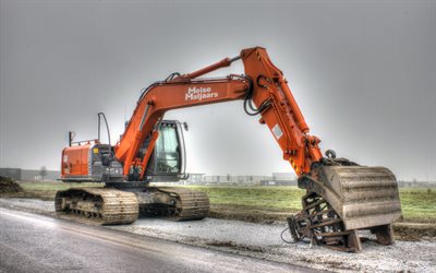 excavator, Hitachi Zaxis 180 LC, construction equipment, HDR