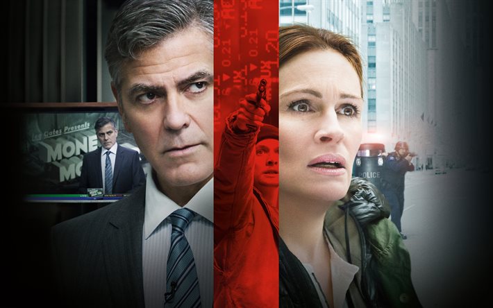 L'argent Monstre, affiches, 2016, thriller, Julia Roberts, George Clooney