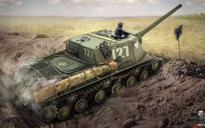 isu-122, タンク, 世界の戦車, wot
