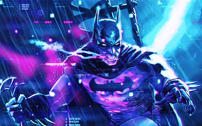 hombre murciélago, 4k, arte abstracto, ciberpunk, superhéroes, obra de arte, fotos con batman, dc comics, batman 4k, creativo, batman cyberpunk