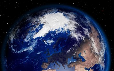 Europe from space, Earth, sci-fi, universe, NASA, globe, Earth globe from space