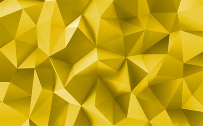 textura 3d de baja poli amarilla, patrones de fragmentos, formas geométricas, fondos abstractos amarillos, texturas 3d, fondos de baja poli amarilla, patrones de baja poli, texturas geométricas, fondos amarillos 3d, texturas de baja poli