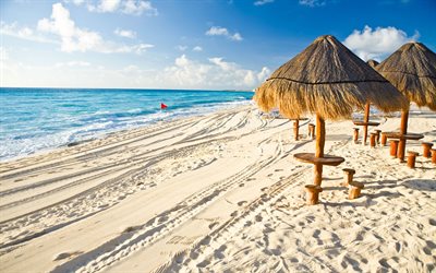 المكسيك, الصيف, ساحل, محيط, شاطئ بحر, طبيعة جميلة, شاطئ فارغ, مفاهيم السفر, الطبيعة المكسيكية