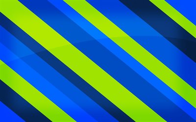 geometry, blue, green, stripes, lines, creative