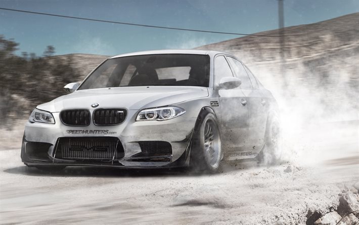 BMW M5, E60, supercars, drift, dust, Ef70, tuning