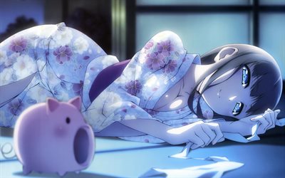 Kurasaki Fuko, night, kimono, manga, Accel World