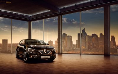 Renault Megane, 4k, 2017 cars, Akaju Limited Edition, brown Megane, Renault
