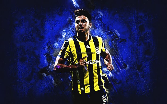 Ozan Tufan, grunge, Fenerbahce FC, pierre bleue, de soccer, de Tufan, turc, les footballeurs, les illustrations, les turcs Super Lig
