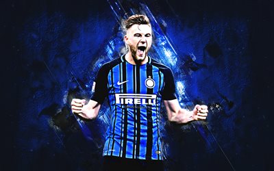 Milano Skriniar, grunge, Inter, Serie A, la pietra blu, il calcio, il Skriniar, Milan, slovacco calciatori, Inter FC, calcio