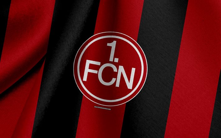 fc nurnberg, saksan jalkapallomaa, kastanjanruskea musta lippu, tunnus, kangasrakenne, logo, bundesliga, nürnberg, saksa, jalkapallo