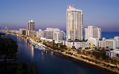 dock, Miami, Floride, etats-unis, la Ville