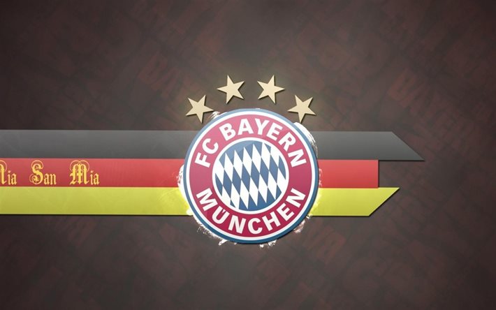 emblema, FC Bayern Munich, flag of Germany, fan art, la bundesliga