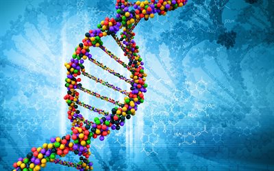 Molécula de ADN, 3d, biología, ADN