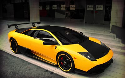 supercars, Hamann, tuning, Lamborghini Murcielago, jaune Lamborghini