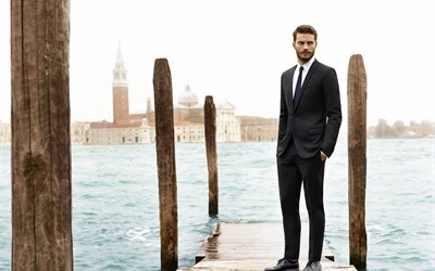 Jamie Dornan, actor, boys, celebrities, pier, Venice