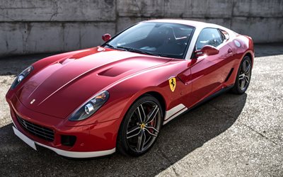 Ferrari 599 GTB 2015, Ferrari, spor araba, yarış araba, kırmızı bir Ferrari