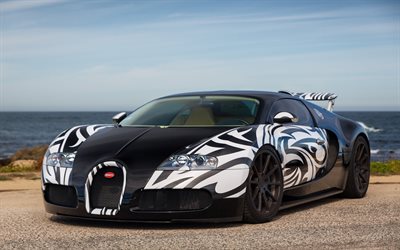 Bugatti Veyron, Zebra, 2016, tuning Veyron, tuning Bugatti