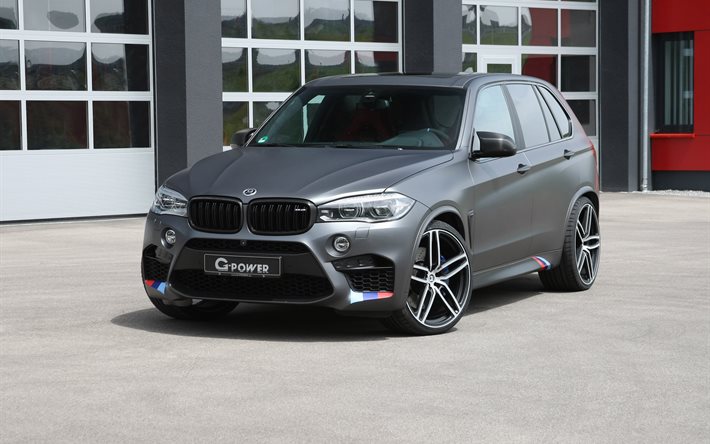G-Power, tuning, BMW X5M, F85, 2016 auto, crossover, grigio bmw