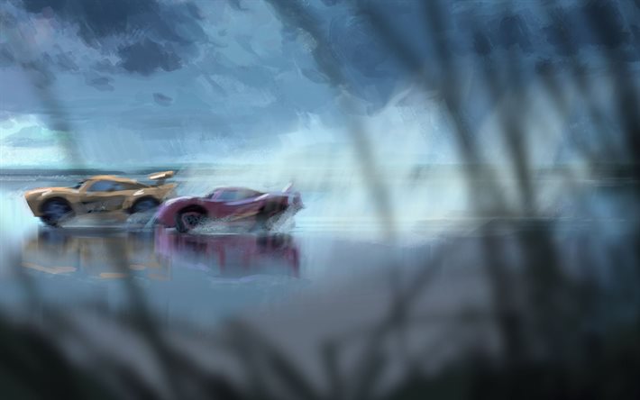 Les voitures de 3, 2017 film, art, Pixar