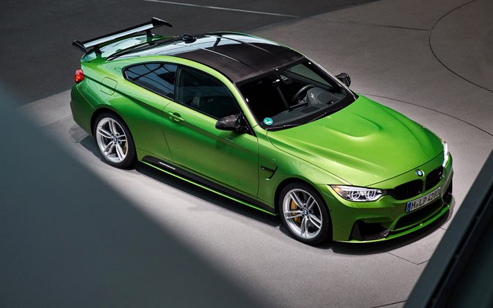 M4 BMW, F82, 2016 arabalar, süper arabalar, yeşil bmw