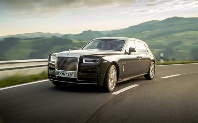 4k, Rolls-Royce Phantom, 2017 araba, yol, lüks arabalar, Rolls-Royce