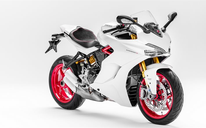 Ducati süper spor S, 2017, 4K, superbikes, stüdyo, spor motosikleti