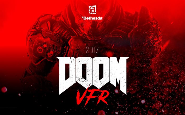 4k, Doom VFR, 2017 games, poster, Doom